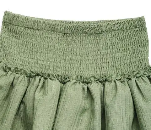 2025 New Style Summer Short Skirt Women's High - Waisted Skirt Smocked Waist Style with Tiered Ruffles