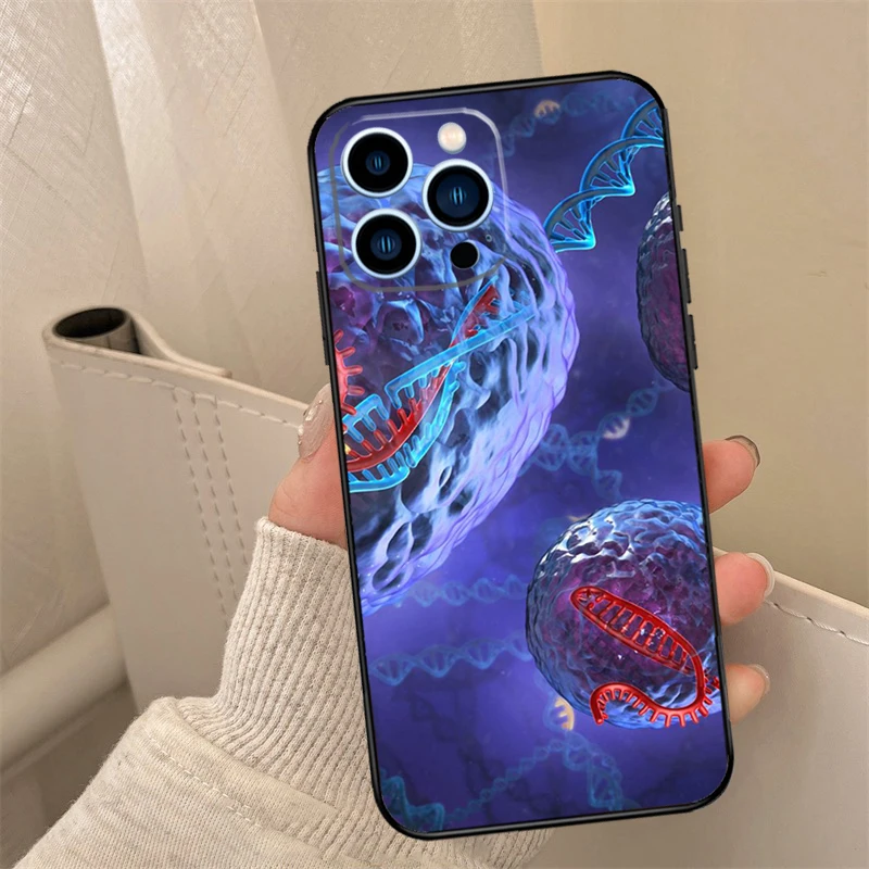 Science DNA Chemistry Phone Case For iPhone 17 16 15 14 13 12 11 Pro Max mini 15 16 Plus 16e 17 Air Cover Coque