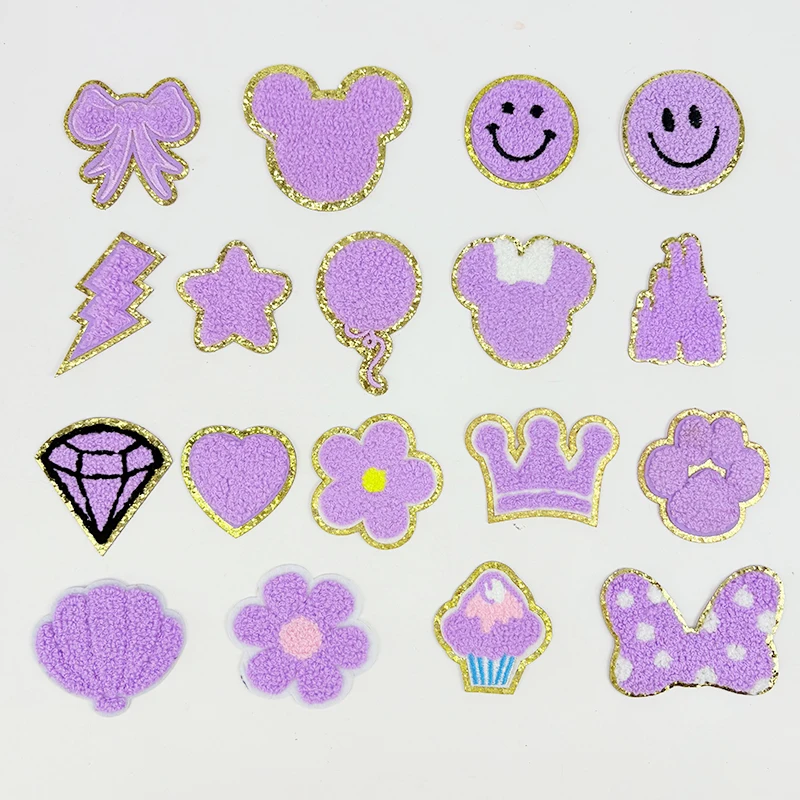 Picture 4: Star Cartoon Embroidery Patches Cloth Sticker Lightning Patch Sticker Bags Jacket Stick on Accessories Applique