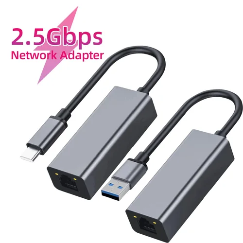 노트북용 USB C타입 이더넷 어댑터, 샤오미 미 박스 S, 닌텐도 스위치, PC 인터넷, USB 랜, 2500M, 1000Mbps, USB RJ45 네트워크 카드