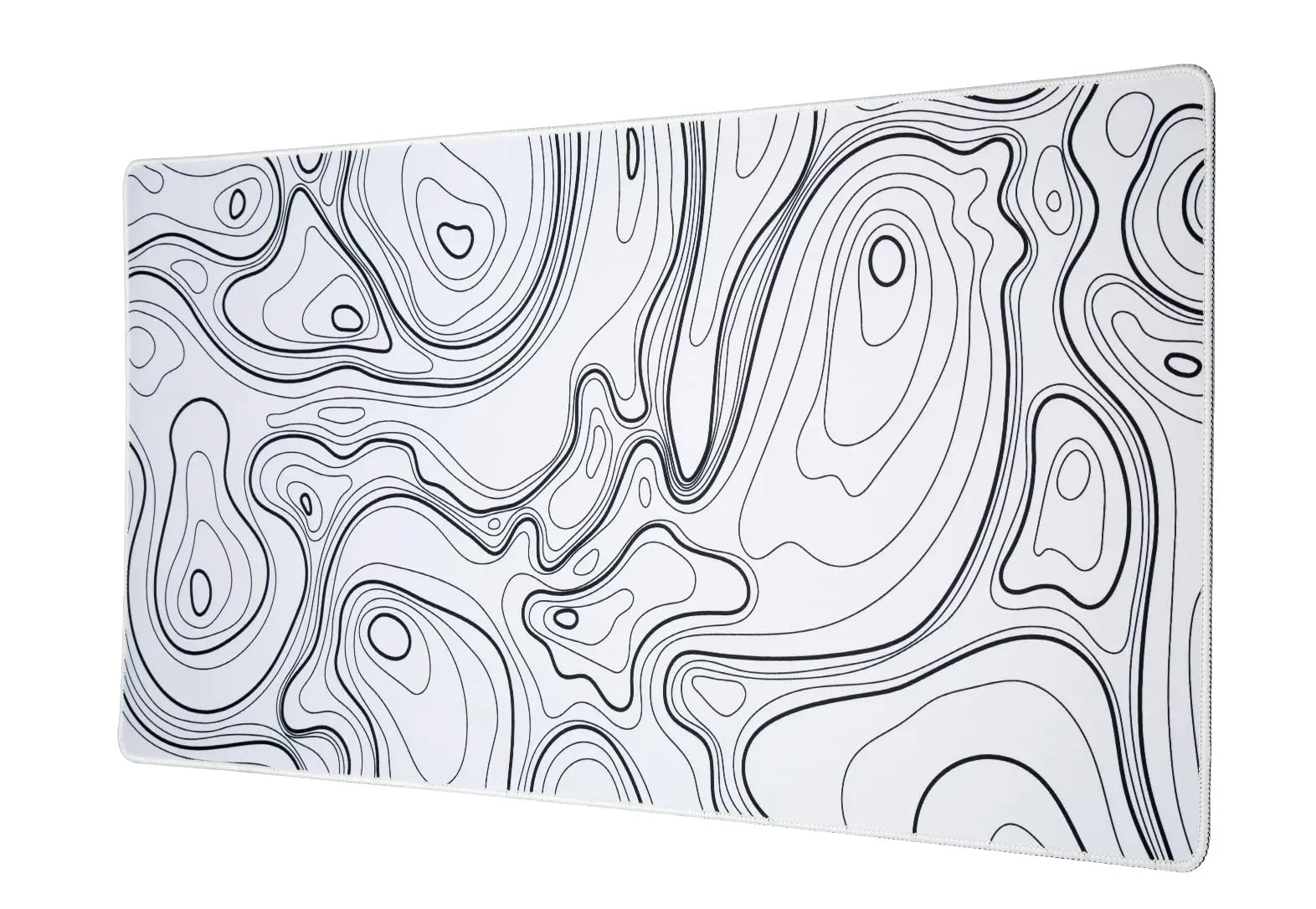 

Topography Map Gaming Mousepad Desk Accessories for Office Decor,Long Laptop Keyboard Mouse Mat,Abstract White Line Bird Pattern