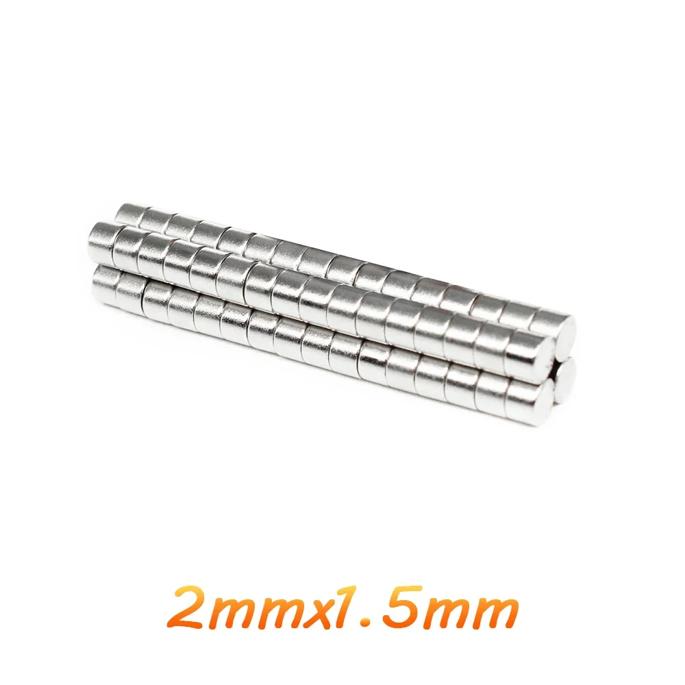 100/200/500/1000/2000/5000pcs 2x1.5 Small Round Powerful Magnets Disc 2mm x 1.5mm Neodymium Magnet 2x1.5mm Magnet Strong 2*1.5