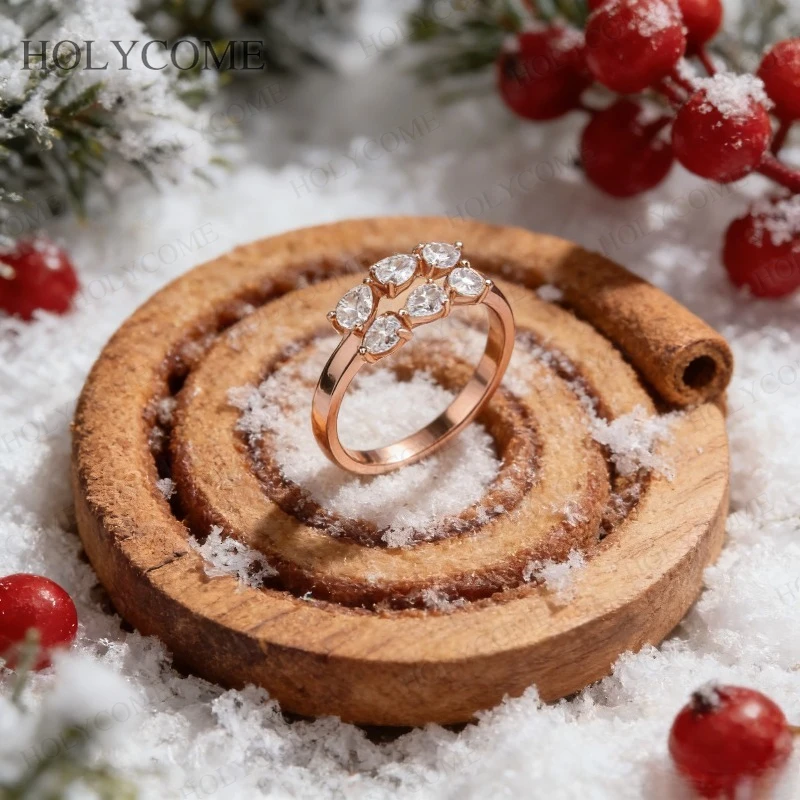 

Moissanite Open Ring Pear 3x4mm Total 1.8CT D Color VVS1 With GRA 925 Sterling Silver For Ladies Outfit Wear Trend Jewelry