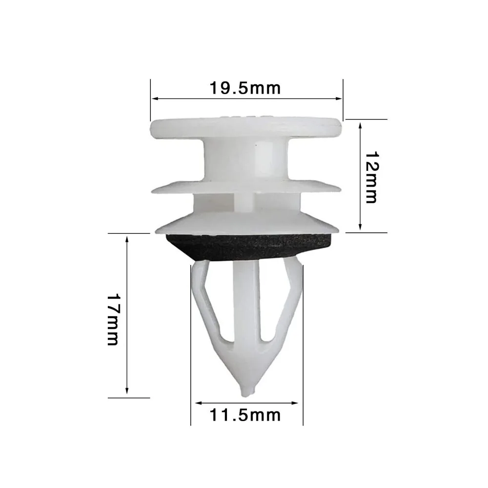 60pcs White Nylon Door Panel Clips 11519031 Fits For Saab Hummer Envoy Buick Isuzu Oldsmobile Cherolet H2 H3