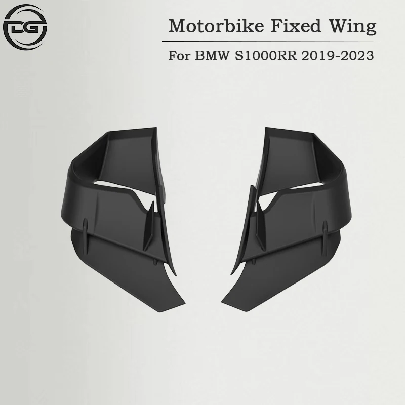 

For BMW S1000RR S1000 RR 2019 2020 2021 2022 2023 High Quality Black Windshield Wing Fairing Front Aerodynamic Spoiler Winglet