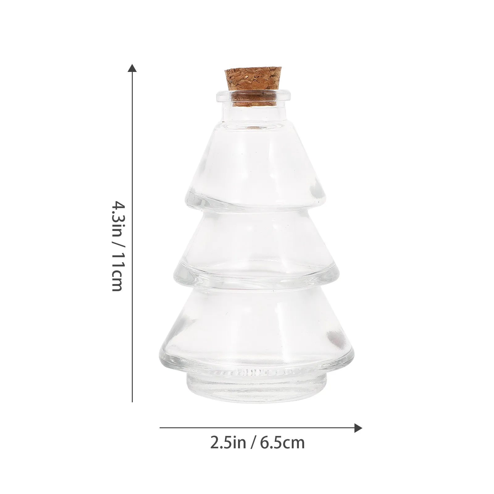 5Pcs Glass Wishing Bottles with Cork Stoppers Mini Clear Message Jars for DIY Decor Perfume Storage