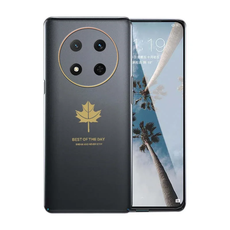 Dla Honor Magic 7 Lite Pro 5G X9C Cover Luxury Maple Leaf Silicone Soft Case Dla Honor X9C Magic Pro Lite 7 magic7 Back Case