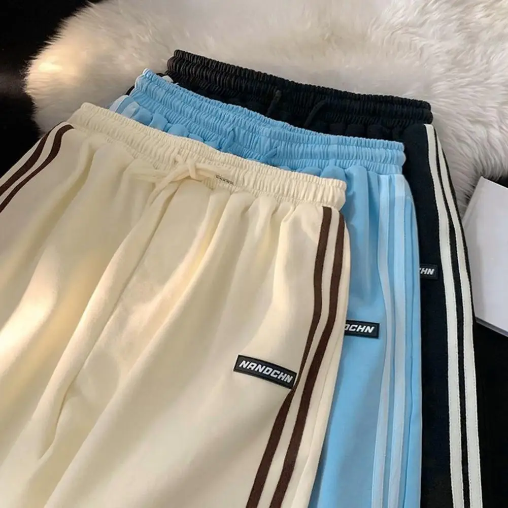 Solid Color Casual Shorts for Women Women Shorts Striped Contrast Color Women's Summer Shorts with Elastic Waist Deep for Casual