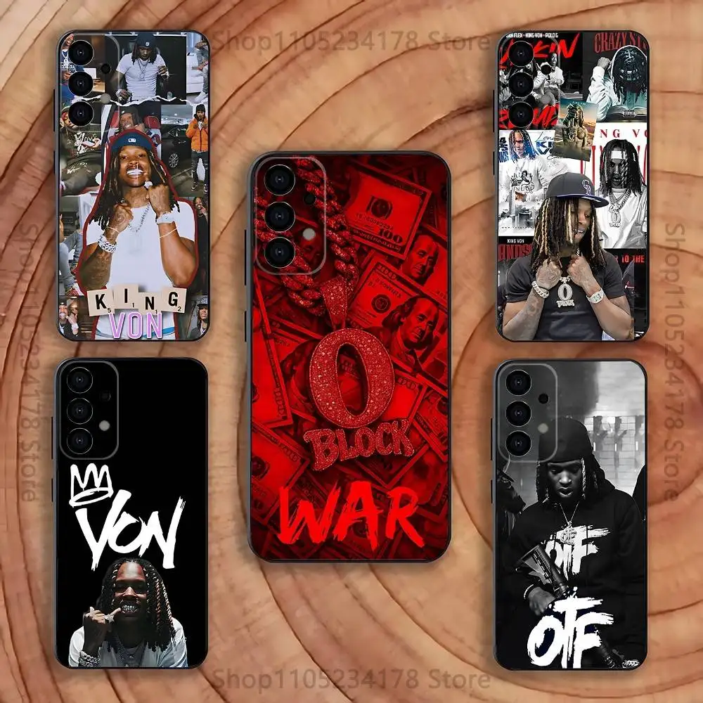 

King V-Von Raper Singer Phone Case Silicone Soft For Samsung S25,S24,S21,S22,S23,S30,Ultra,S20,Plus,Fe,Lite