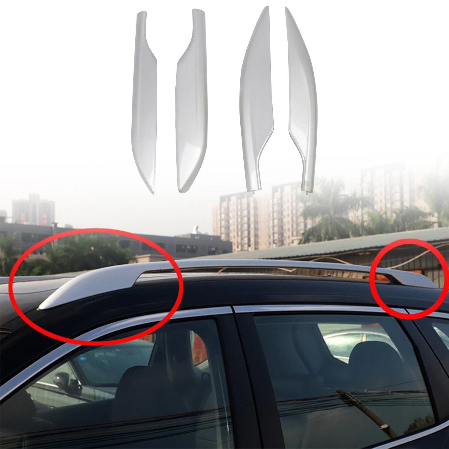 

Автомобильный багажник на крышу, защитный чехол для Nissan X-Trail T32 2014-2021, серебристый ABS, автомобильный Стайлинг, внешние аксессуары