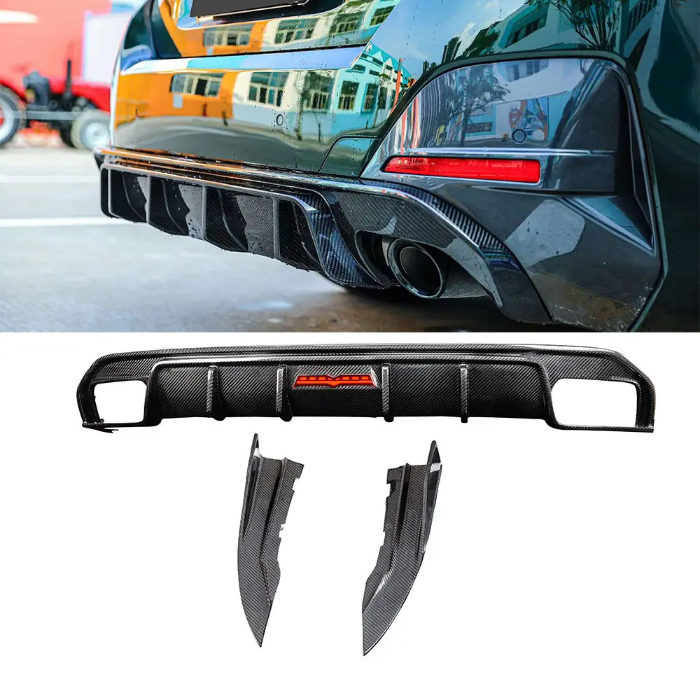 

Dry Carbon Fiber Rear Bumper Lip Diffuser Winglets Fits for BMW 4 Series G26 4 Door 2021-2023,100% tested well