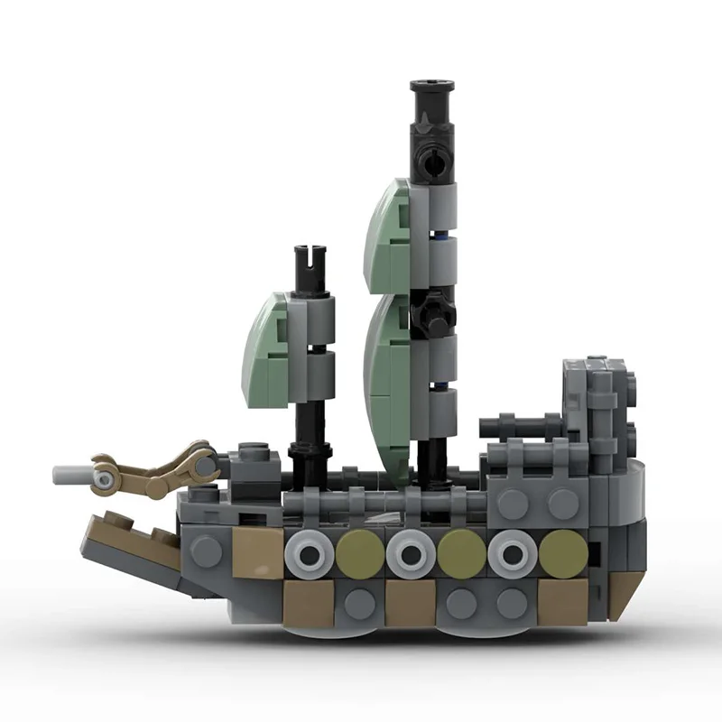 Строительные блоки пиратского корабля MOC, креативный черный жемчужный корабль, парусник, настольное украшение, сборная модель, игрушка-головоломка, подарок на день рождения