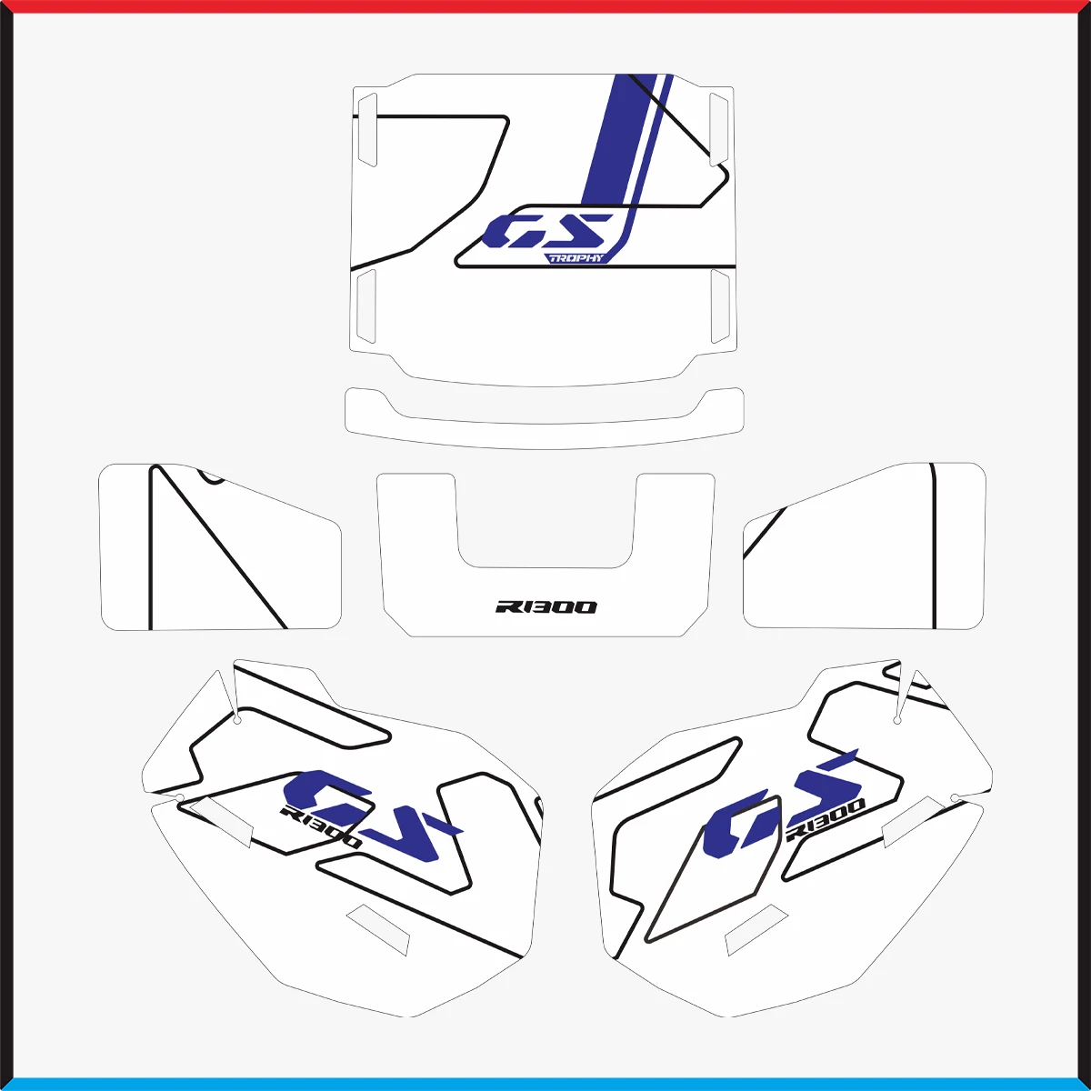 

R1300GS аксессуары, наклейки на чемодан мотоцикла, защитная наклейка для R 1300 GS GS 1300 2024 2023