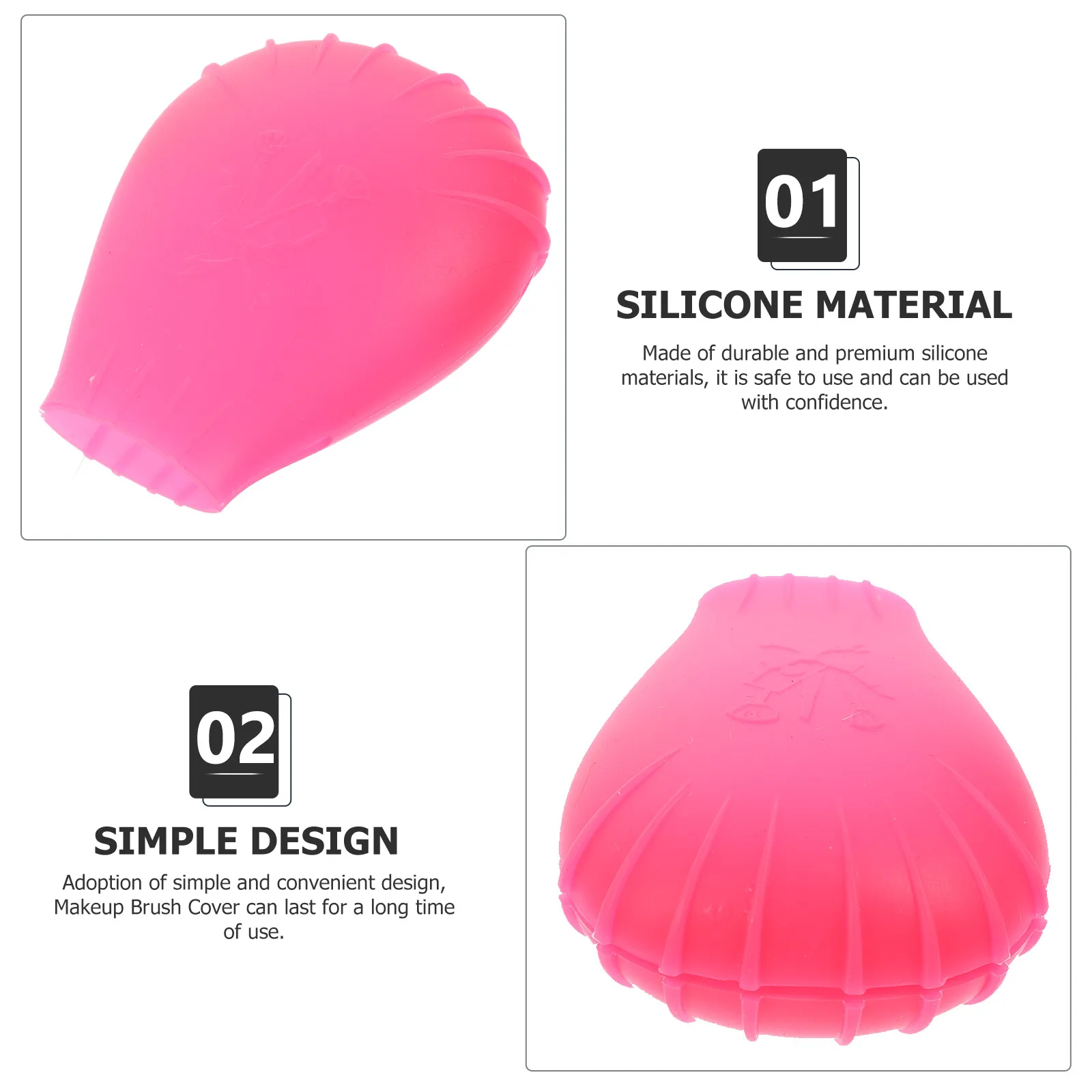 

6 Pcs Makeup Brush Case Travel Cosmetics Protector Storage Box Holder Silica Gel Cover Protectors