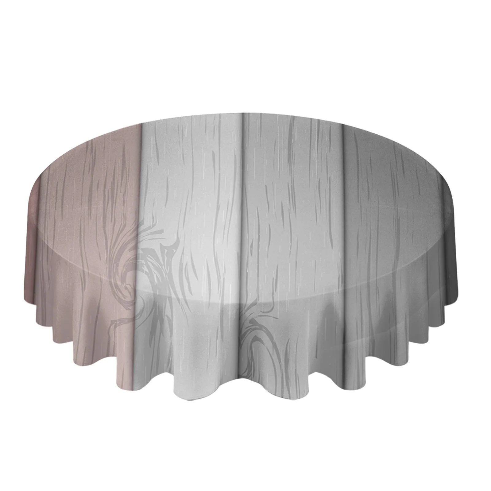 Vintage Pink Grey Gradual Wood Grain Round Waterproof Tablecloth Home Decorative Table Cover Party Wedding Dining Table Cloth