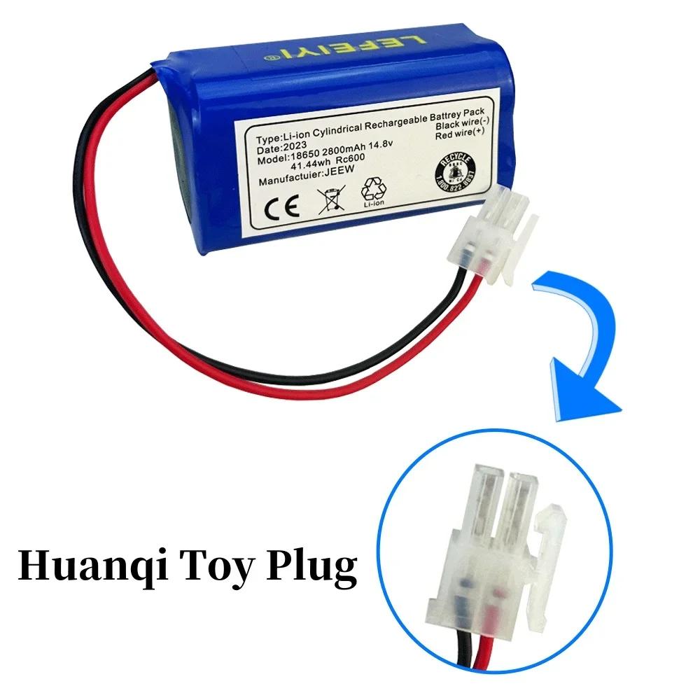 14.8V 2800mAh Lithium Battery Huanqi Toy Plug For ILIFE A4 A4s V7 A6 V7s Plus Robot Vacuum Cleaner ILife 4S 1P High Quality Part