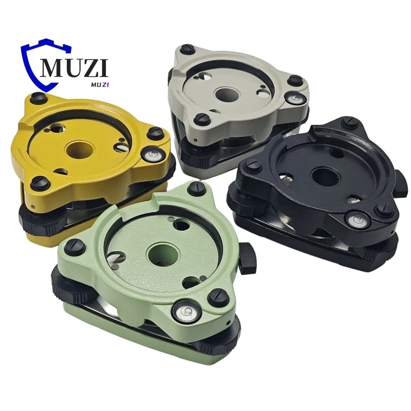 Yellow, Green, Grey,Black High Quality Three-jaw Tribrach Without Optical Plummet with Level Bubble for Total Station Surverying