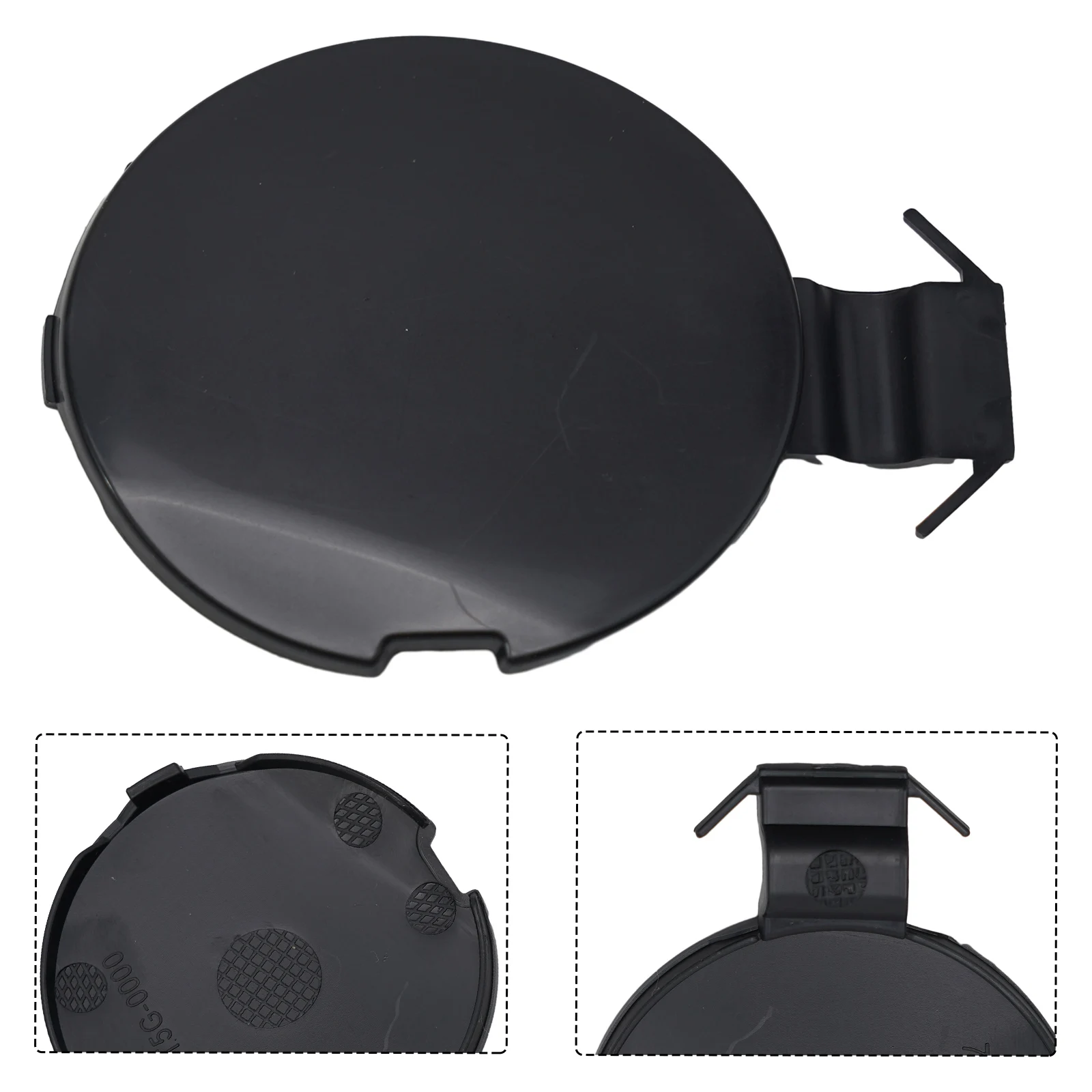 Black Cap Front Bumper Towing Hook Cover for Honda For Fit 2014 2017 Direct Replacement Reliable and Practical