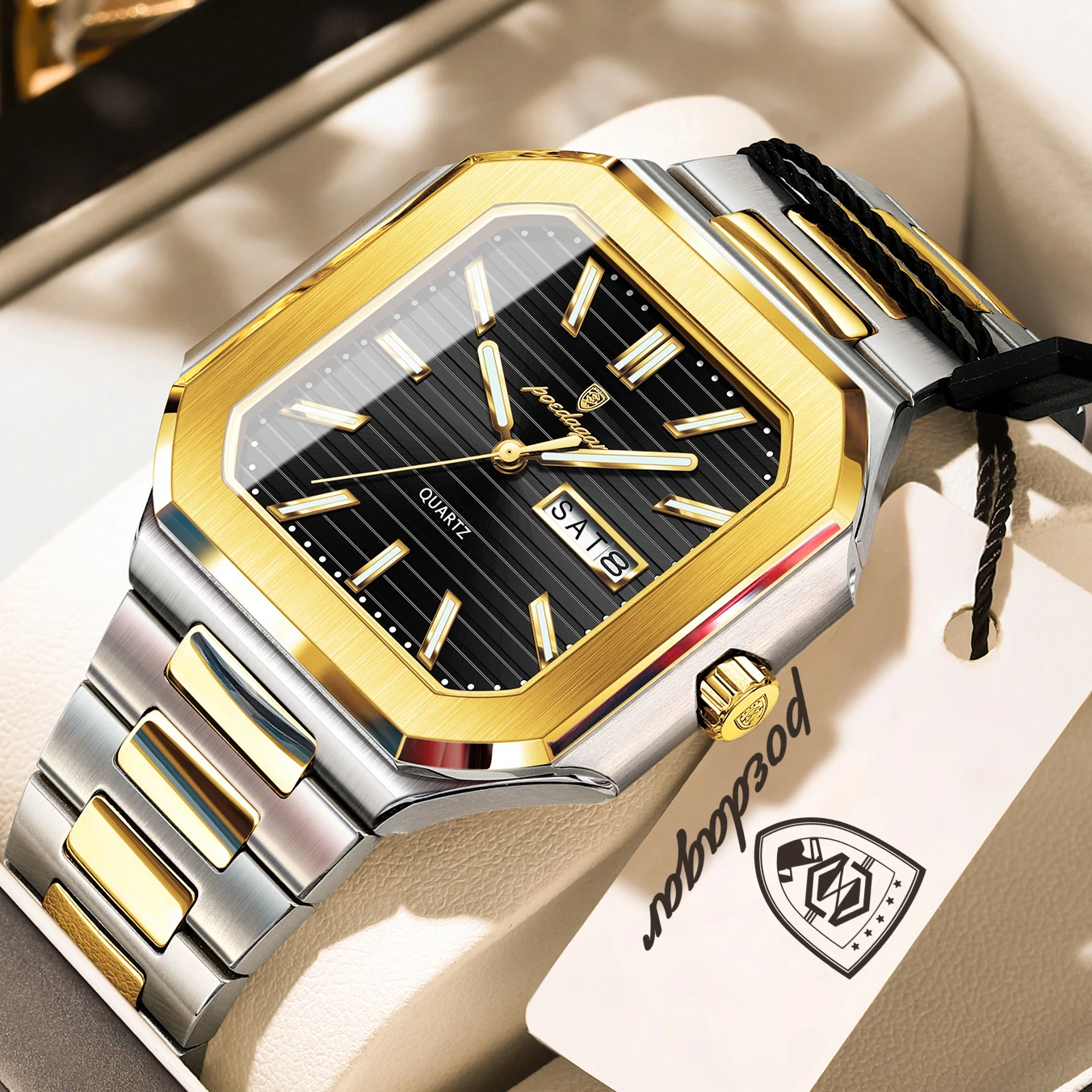 Men's Business Waterproof Luminous Date Week Watch