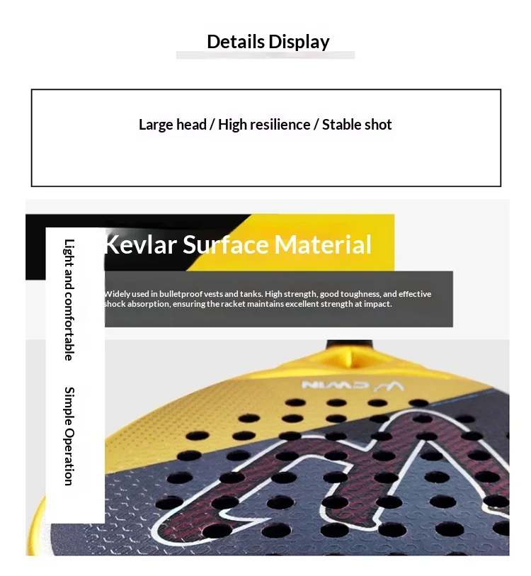 Custom printed Carbon fiber material padel racket, 38mm thickness 360g weight, carbon fiberglass composite surface OEM for amate