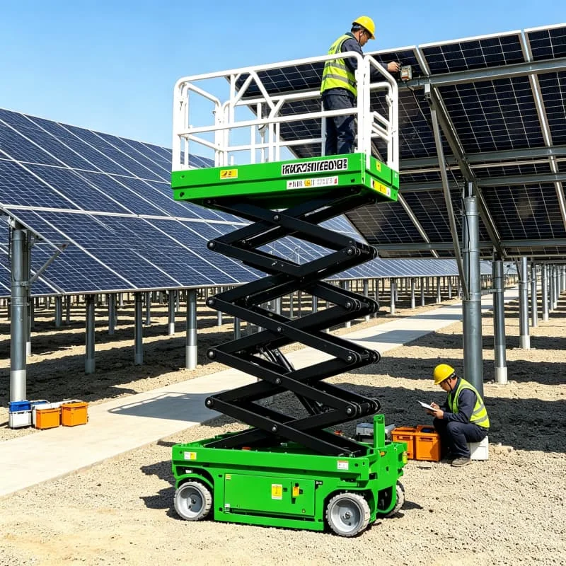 Extendable Scissor Lift Electric Self Propelled Mobile Platform 0.9m Extension For Warehouse Racking Customized