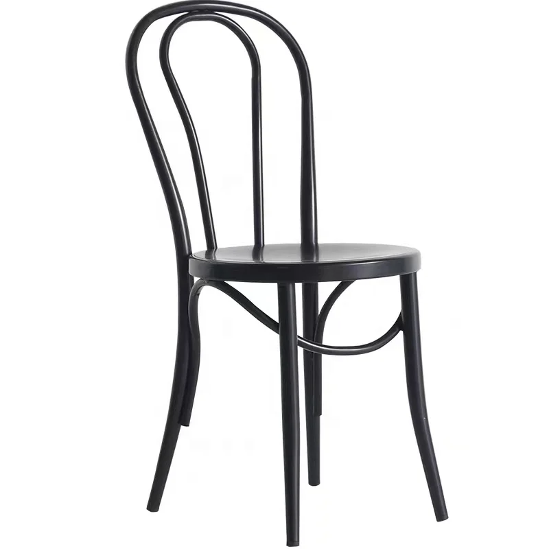 Restaurant Sets Cafe Furniture Dining Table With Black Metal Chair Wood Rattan Chair Fast Delivery Welcome Inquiry image 6
