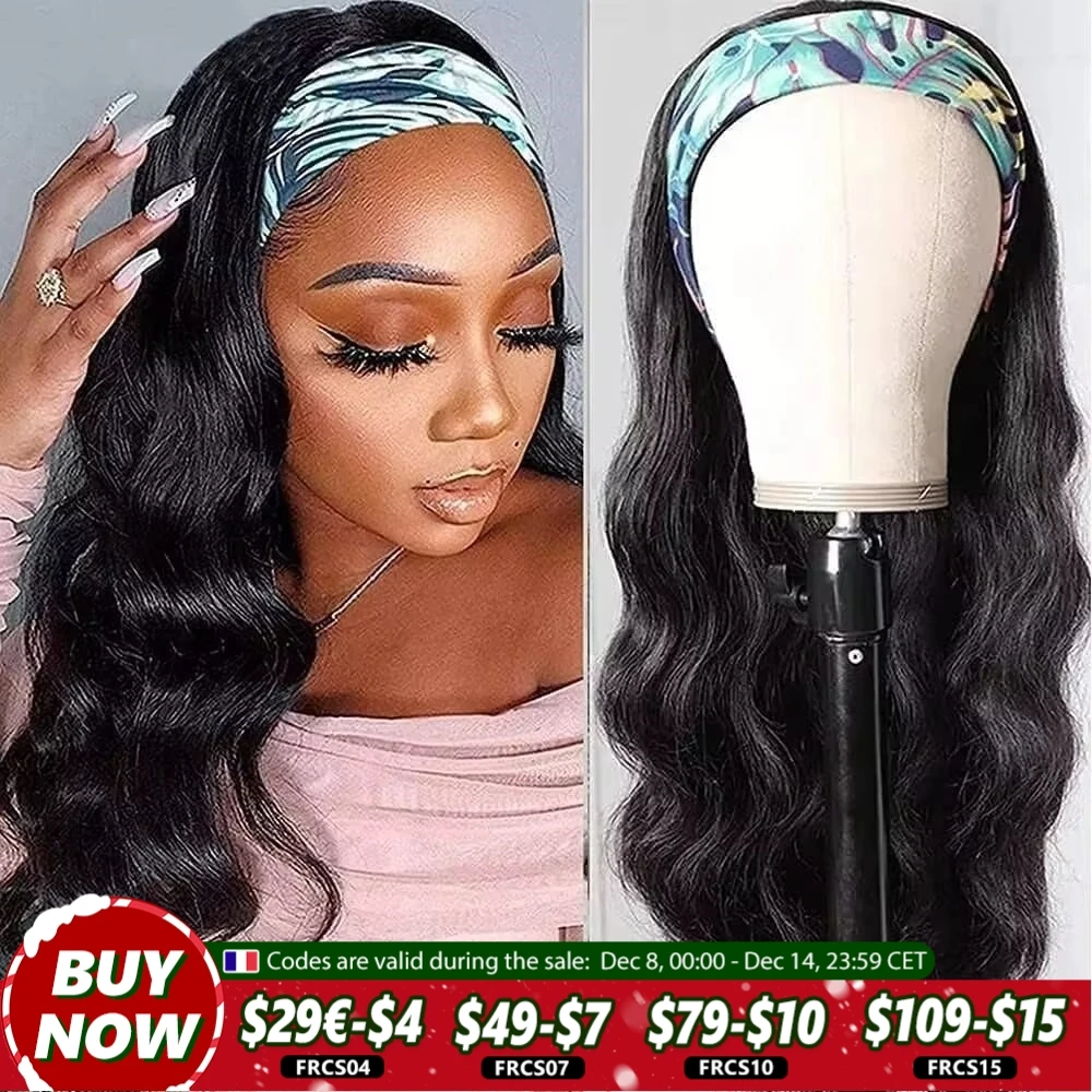 Parrucca con fascia per capelli Bling 180% densità capelli umani brasiliani Remy con onda del corpo per donne nere piena fatta a macchina 100% capelli umani