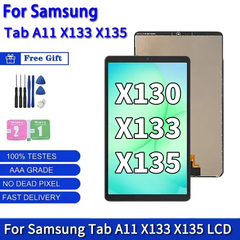 8.7 Inch For Samsung Tab A11 X130 X133 X135 LCD Display Touch Screen Digitizer Assembly SM-X133 SM-X135 Display Replacement
