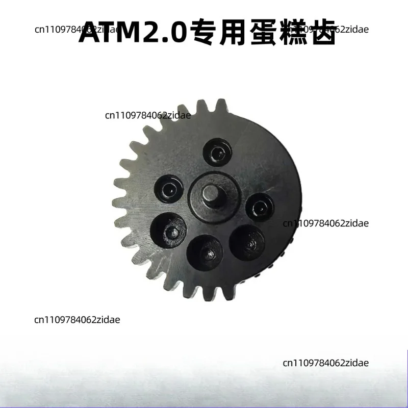 For SOLINK Steel Cut Crown Gear CNC Machined with Magnet for ATM 2.0 Airsoft Gearbox Upgrade Parts