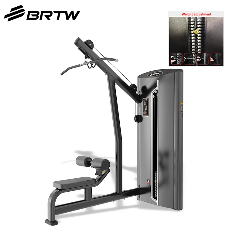 

Steel Gym Strength Equipment Pin Load Selection Back Exercise Seated Lat Pulldown Machine for Sale