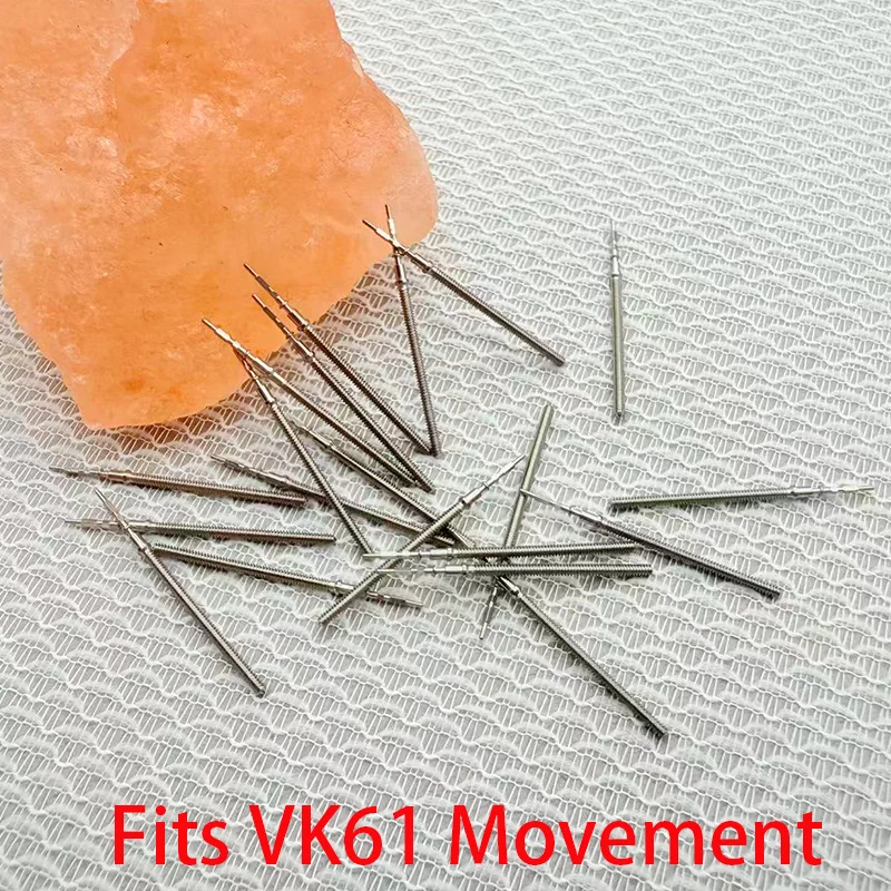 VK61 الجذعية ساعة يد تعمل بالحركة الصلب الجذعية تاج عدة ساعة أجزاء ل VK63 VK64 VK67 VK68 VK61 حركة الساعات الجذعية قطع الغيار استبدال أجزاء #6
