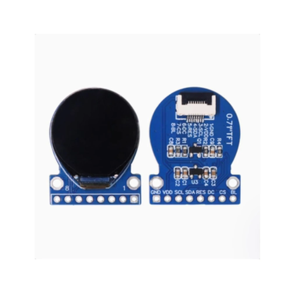 0.71 inch TFT LCD screen GC9D01 small screen 160 * 160 bare screen LCD serial port round screen SPI display