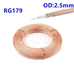 10 meters RG179 Thin Coax Cable 75 Ohm RG179 Coaxial Cable Low Loss for BNC SDI Cable TV Cable DVR Recorder HDMI Converter etc