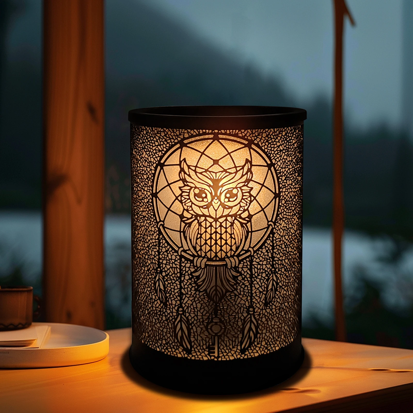 

Wax Melt Warmer for Scented Wax Owl Warmer Scented Melter Candle Wax Burner Warmer Fragrance Warmer LED Light Smokeless Wax Melt