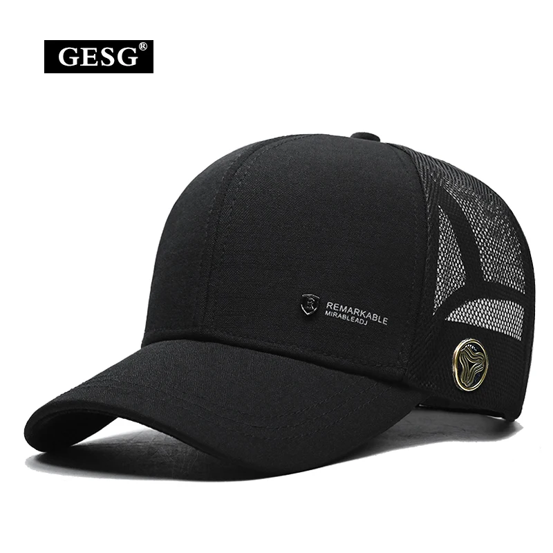 Summer baseball cap with mesh holes, breathable sun protection and sunshade hat for outdoor travel, men's letter duckbill cap - Image 6