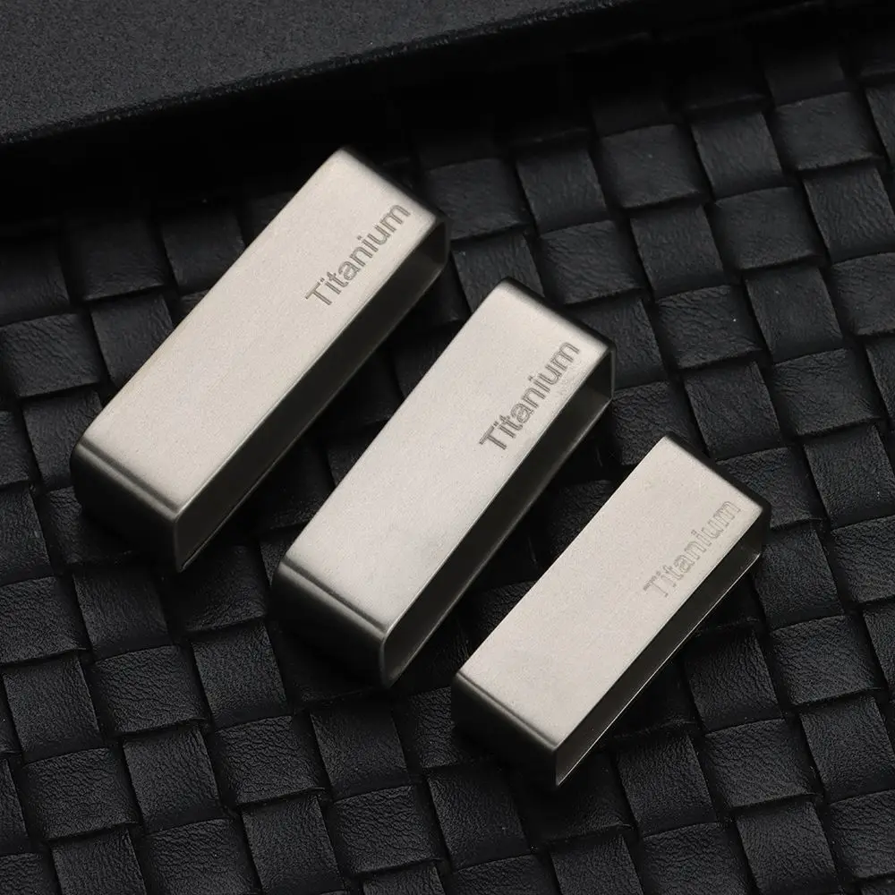No Rust for Leather Craft EDC Outdoor Tool D Shape Buckle Titanium Belt Keeper Ring Buckle Parts Belt Strap Loop