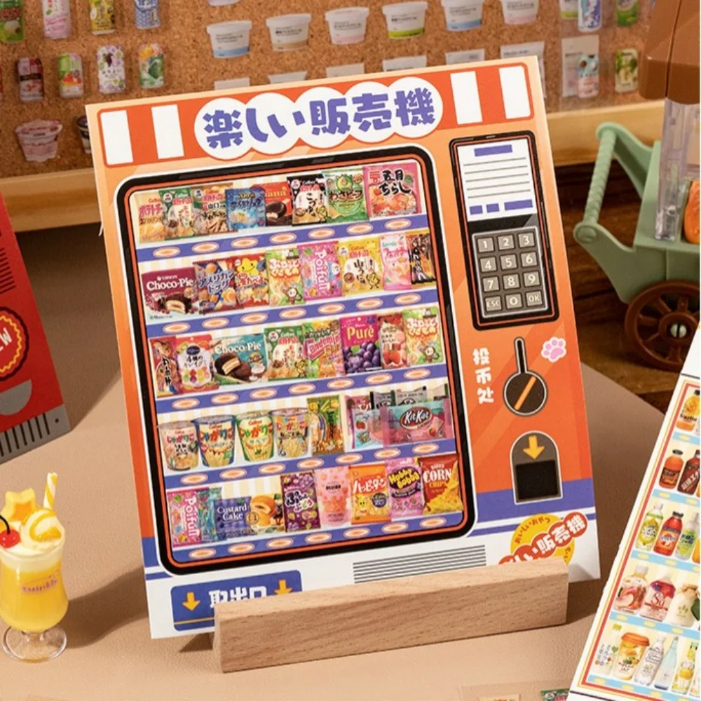 NOWOŚĆ 8Pcs Scenes DIY Cartoon 3D Landscape Sticker Book Sticker Cabin Scene Pocket Birthday Festival Gift For Kid Child Student