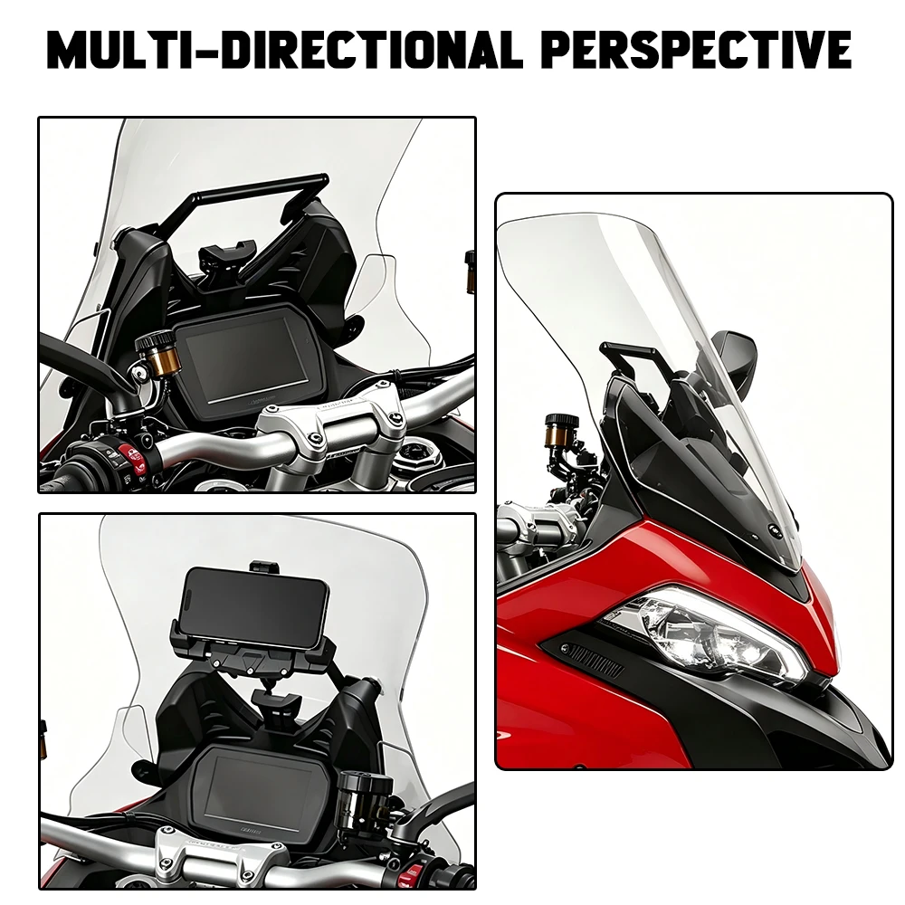Hot Selling Motorbike GPS Navigation Mount Bracket For Ducati Multistrada V2/S 2025+ Easy Install Stable Phone GPS Holder