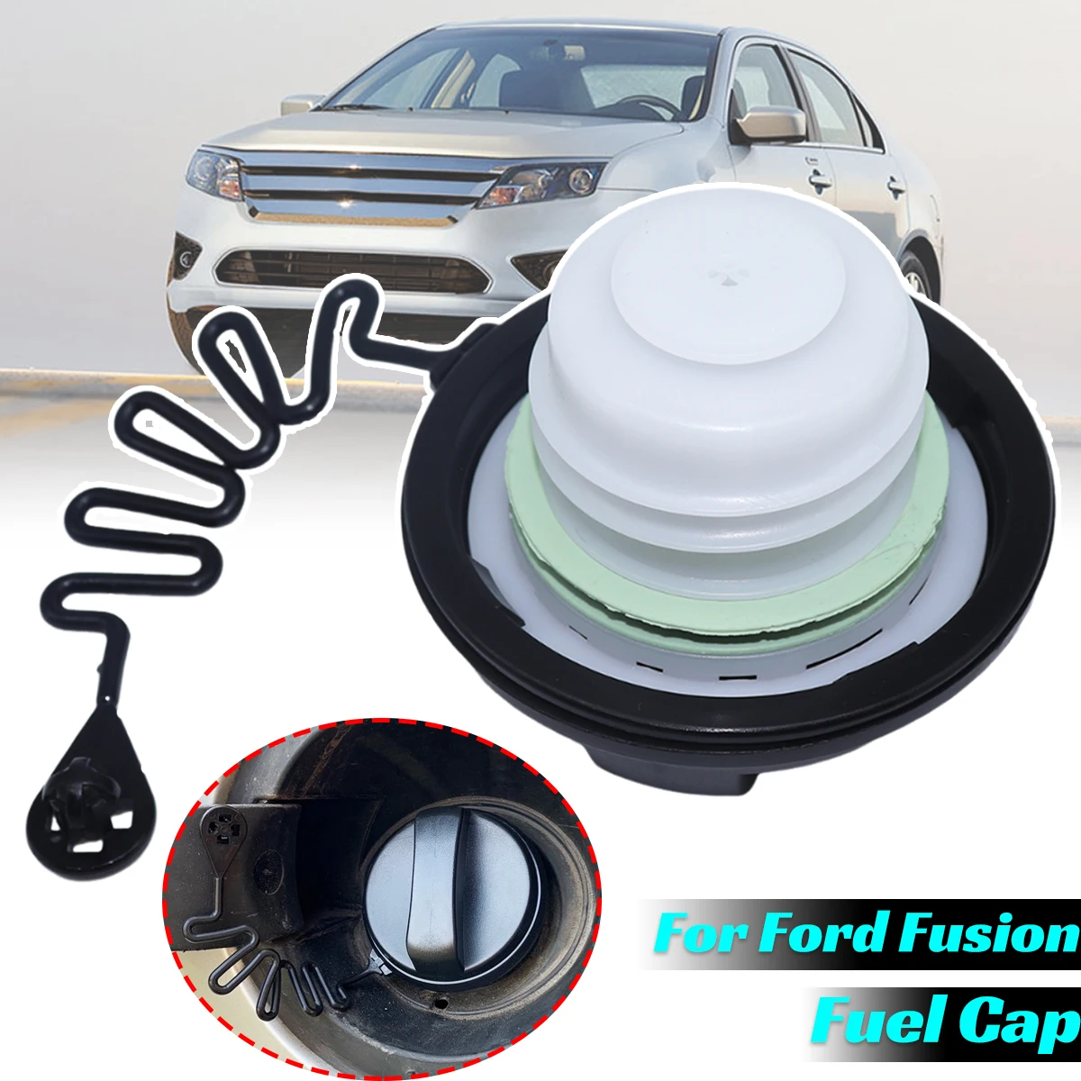 

Fuel Tank Filler Cap Assy For Ford Fusion 2001- 2011 2012 Petrol Diesel Models Plug Cover Mil/Engine Light Gas Evap leakLeakage