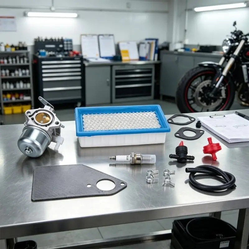 M76E Tune-Up-Vergaser-Kit für 5000GB500 mit Hauptbaugruppe, Schlauch, Luftfilter und Hardware-Teilen für die Wartung – Detail 2