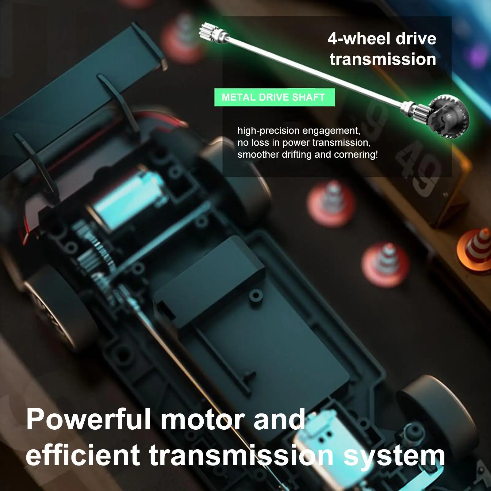 Veículo de controle remoto atualizado 2.4ghz 1:20 com luzes led 4wd modelo de controle de rádio de alta velocidade veículo de corrida deriva mini presentes