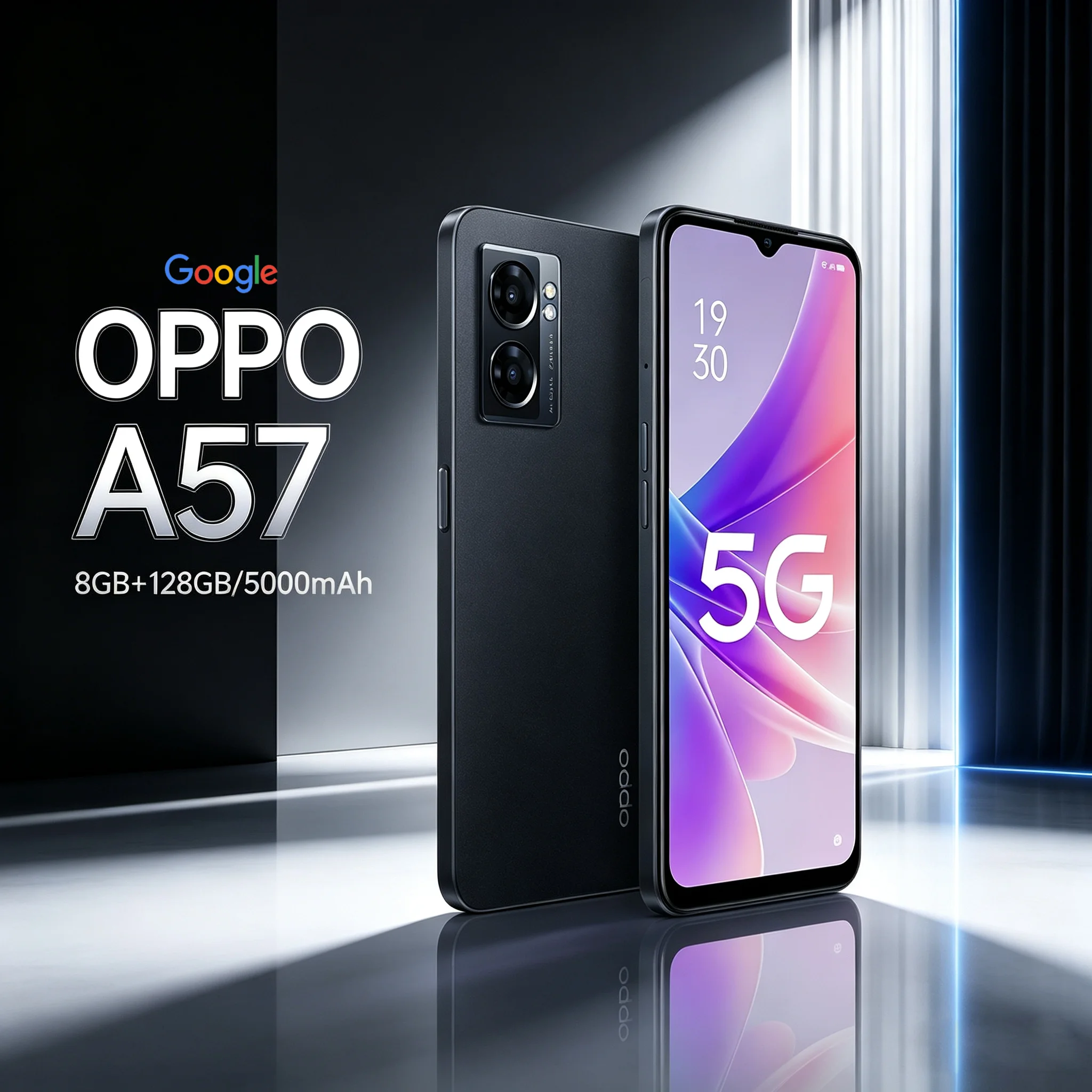 OPPO A57 global edition fashion streamer body 6.56-inch large screen 5000mAh long battery life mobile phone 8GB+128GB/NFC/AI-GH2