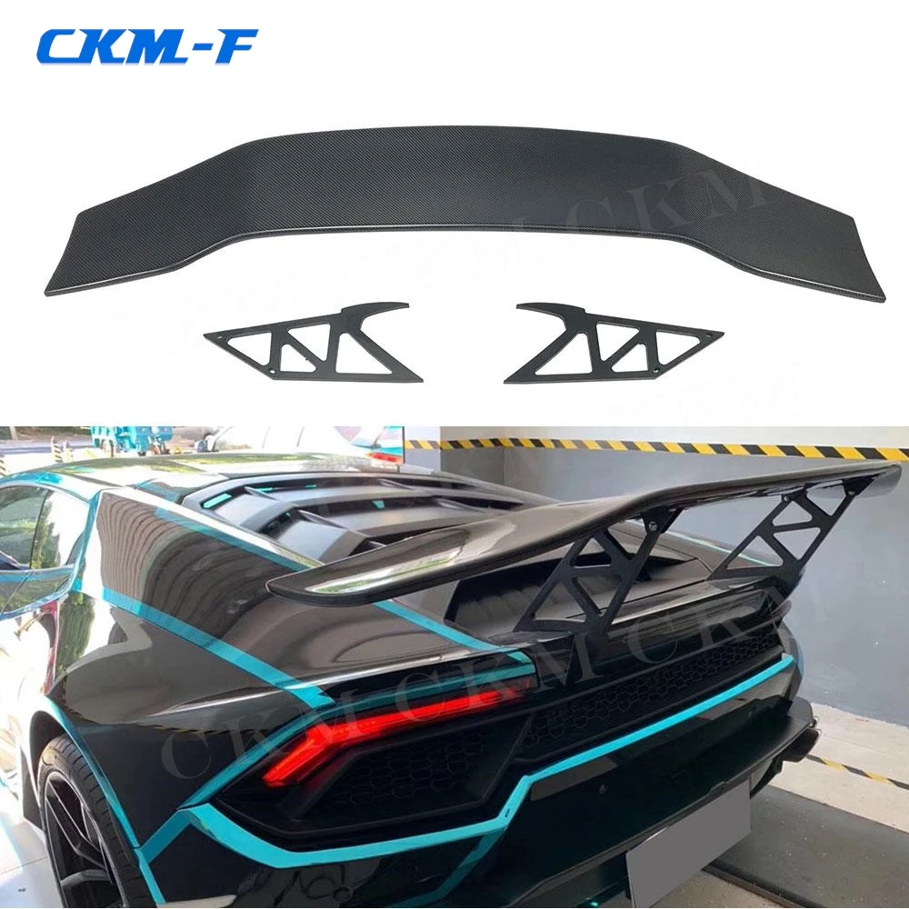 

Dry Carbon Fiber Rear Spoiler Rear Boot Wings for Lamborghini Huracan LP610 LP580 2014-2018 Car D Style