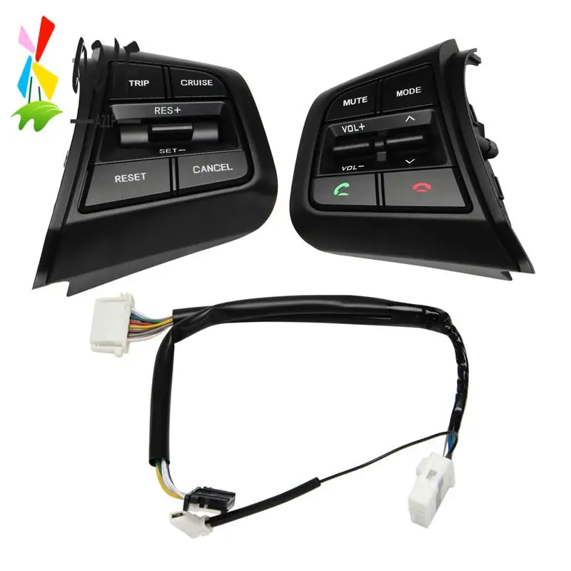 

A21F-1Pair Car Steering Wheel Cruise Control Switch Buttons 96710-C9000 For Hyundai IX25 1.6L 2.0L 2014-2017 96710C90104X