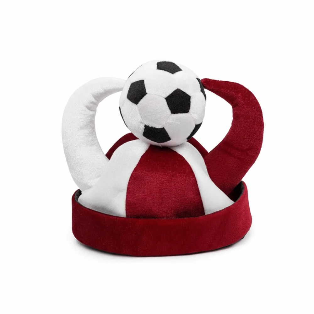 Velvet Carnival Hat Colorful Fully Enclosed Soccer Hat Sports Style Football Themed Festive Party Cap