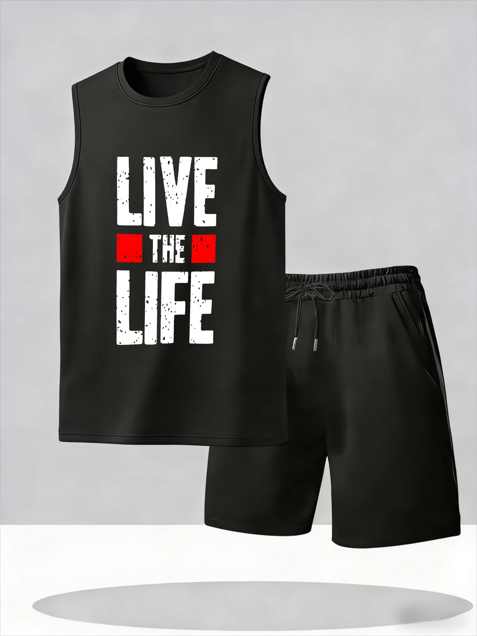 

Men's Tank Top Sets 2026 Summer Thin Quick Dry oversize sets for men crewneck beach Suit for man seaside Breathable running