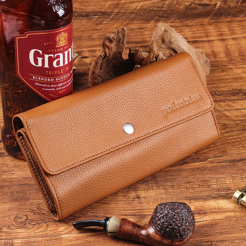 Foldable Leather Pipe Bag Large Capacity Portable Hold Bag Multifunctional Cigarette Bag Men's Pipe Accessories Smoking Set