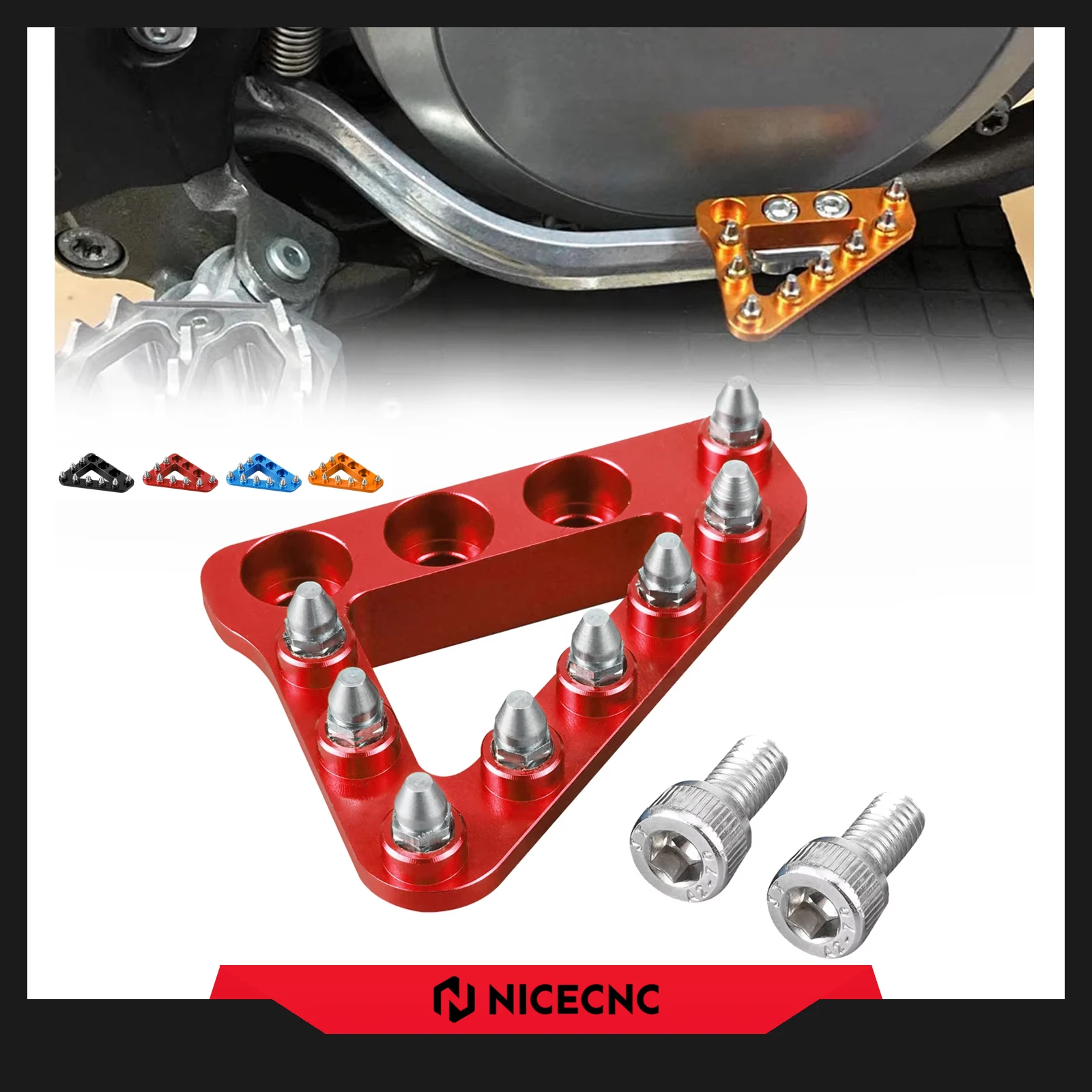 For Beta 2013-2020 RR 300 RR 250 XTrainer 300 RR 200 250 300 390 430 450 480 500 Motorcycle Rear Brake Pedal Tip Plate Aluminum