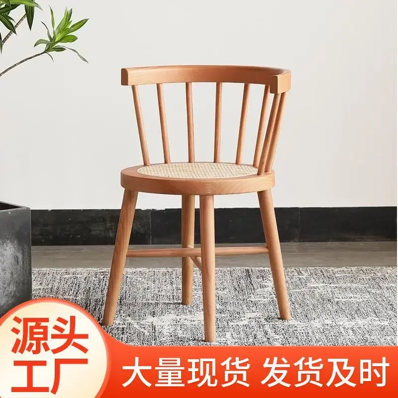 Rattan , Household Ratta, Balcony Casual Makeup Back Restaurant B&B Windso, Solid Wood Rattan