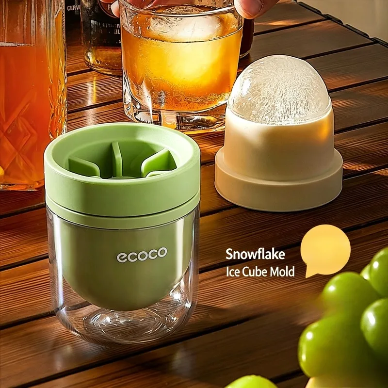 Round Ice Ball Maker Mold Food Grade Large 6cm Sphere Ice Cube Mould Easy Release Sealed Ice Tray